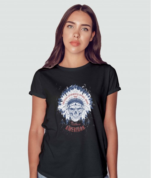 Дамска тениска с щампа Готика Native american